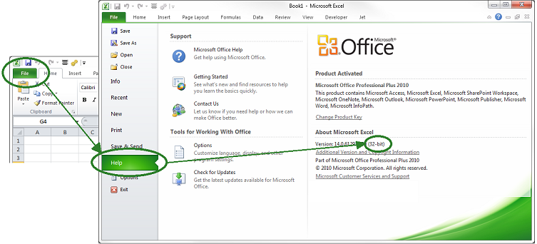 switch to 64 bit excel